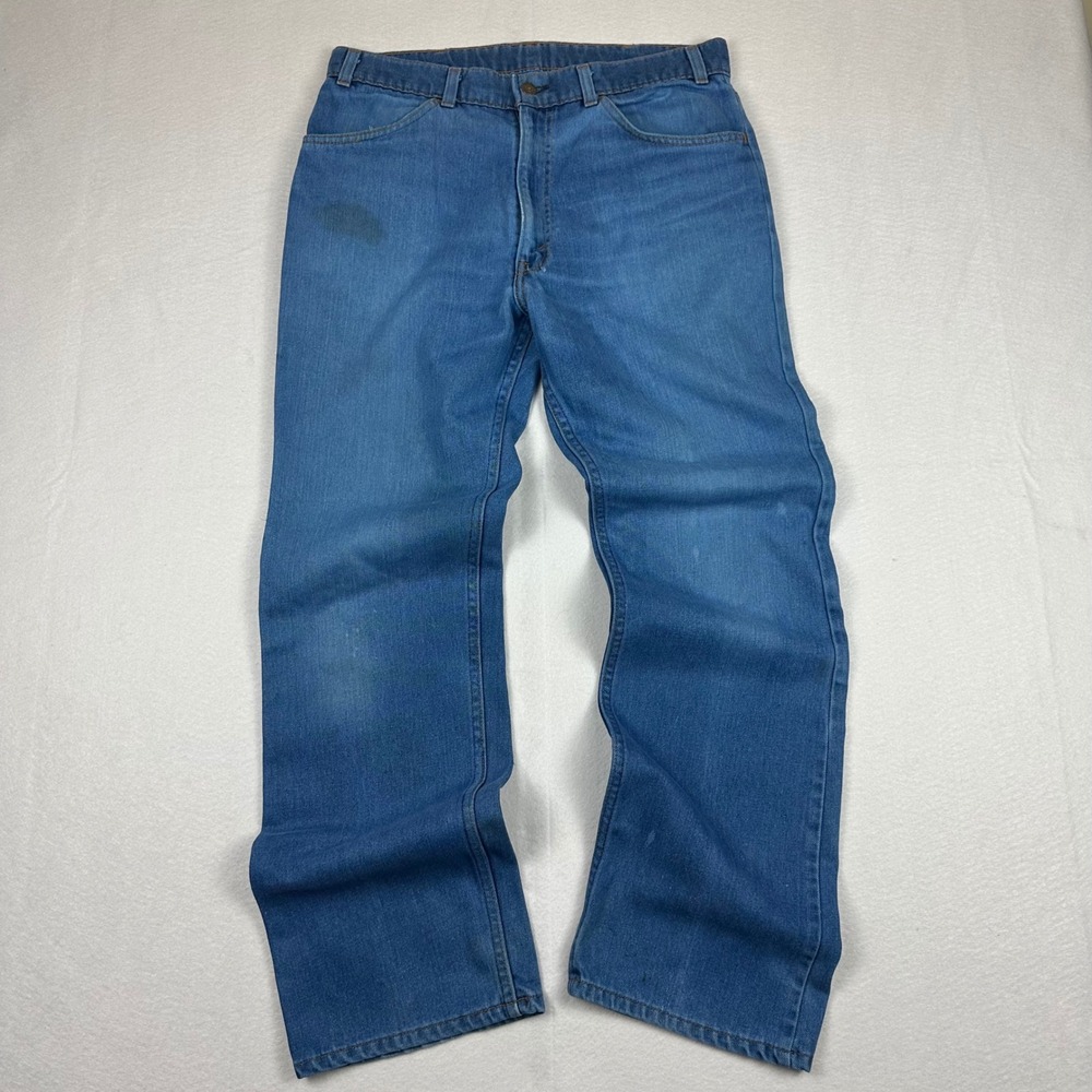 Vintage Levis Skosh More Comfort Orange Tab Jeans Size 33x31 - Picture 1 of 7